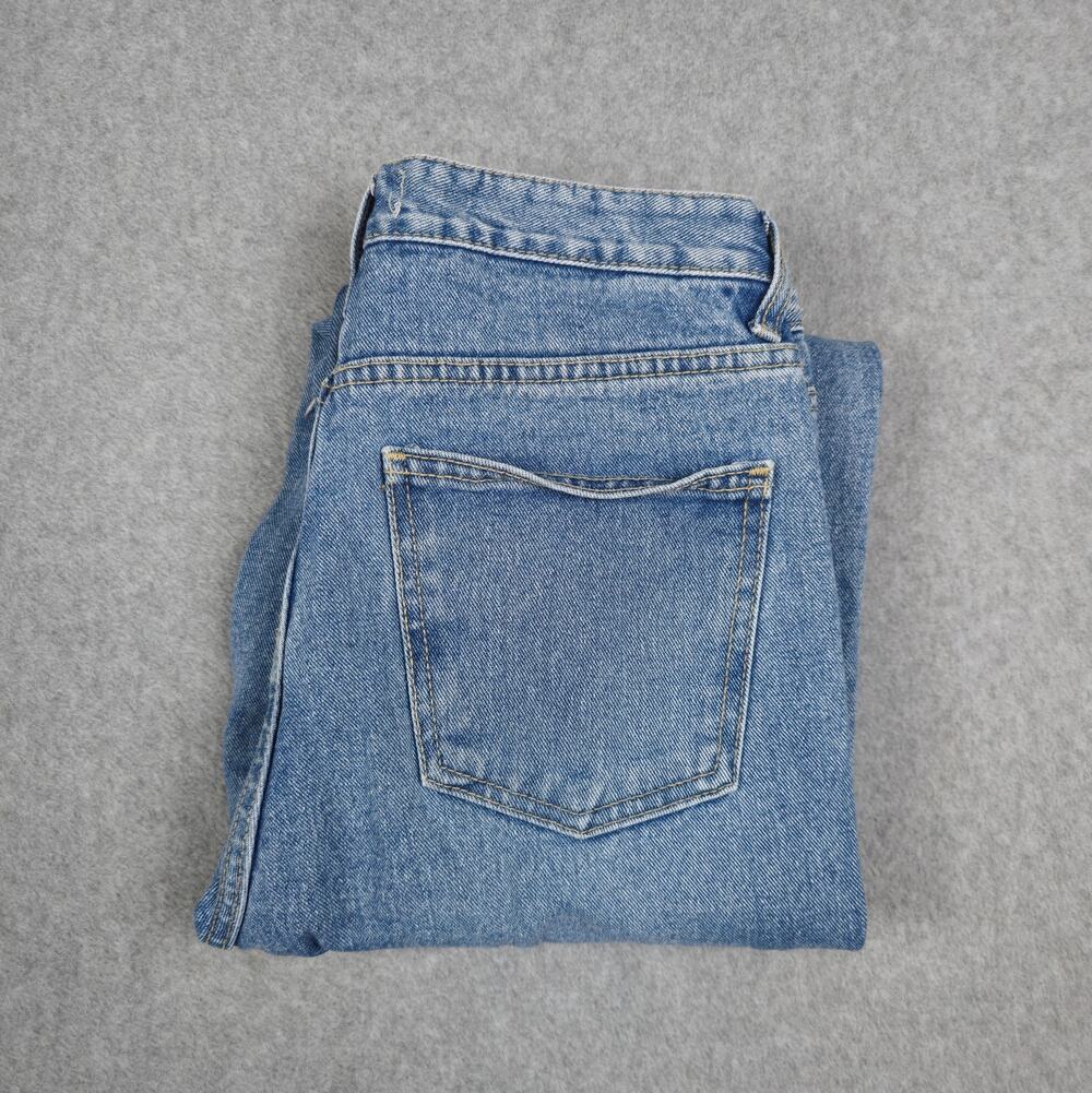 Oak + Fort Womens Medium High Rise Boot Cut Slit Jeans 27x30